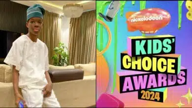 boluwatife kids' choice awards nickelodeon