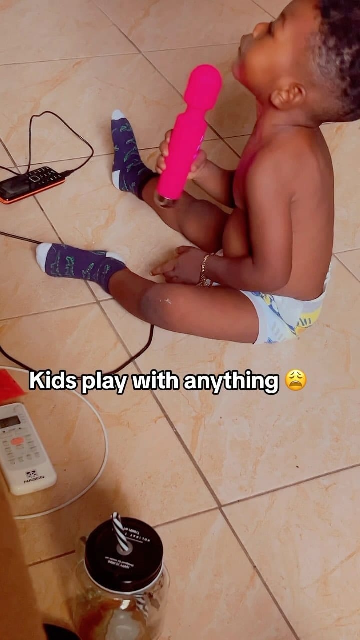 Netiznes drag "careless" mother who shared a video of son playing with her adult toy 