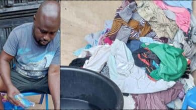 Man berated for announcing washing clothes while wife is sick