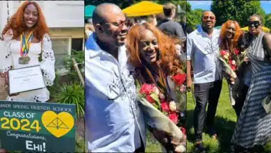 Pero Adeniyi and lover celebrate with Ehi Idibia at her graduation