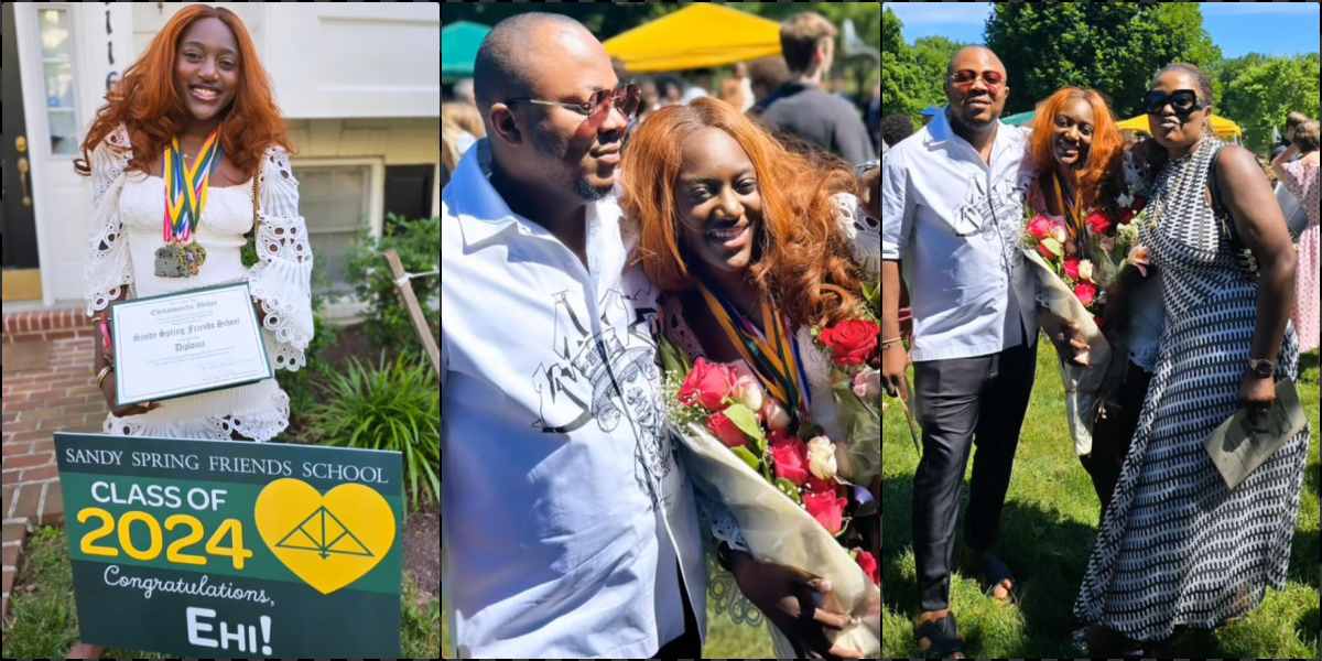 Pero Adeniyi and lover celebrate with Ehi Idibia at her graduation