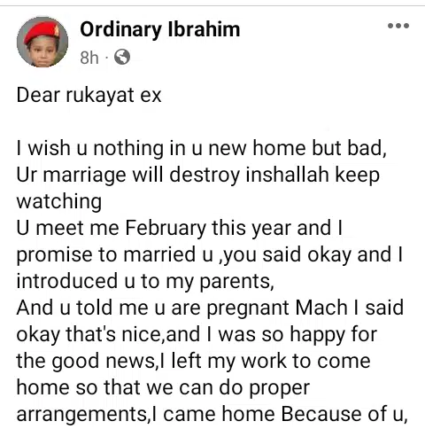 Man calls out ex for marrying new partner despite pregnant for him