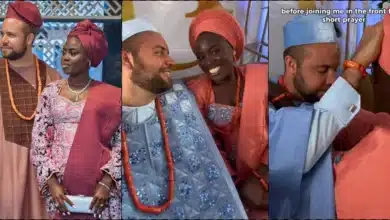 Oyinbo man melts hearts as he weds Nigerian bride, shares experience