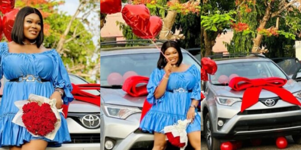 Ruby Ojiakor pays tribute to late Junior Pope as she purchases new car