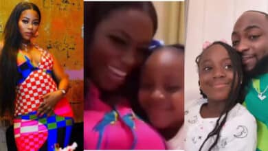 Reactions as old video of Sophia Momodu bonding with Davido’s 2nd daughter, Hailey pops up