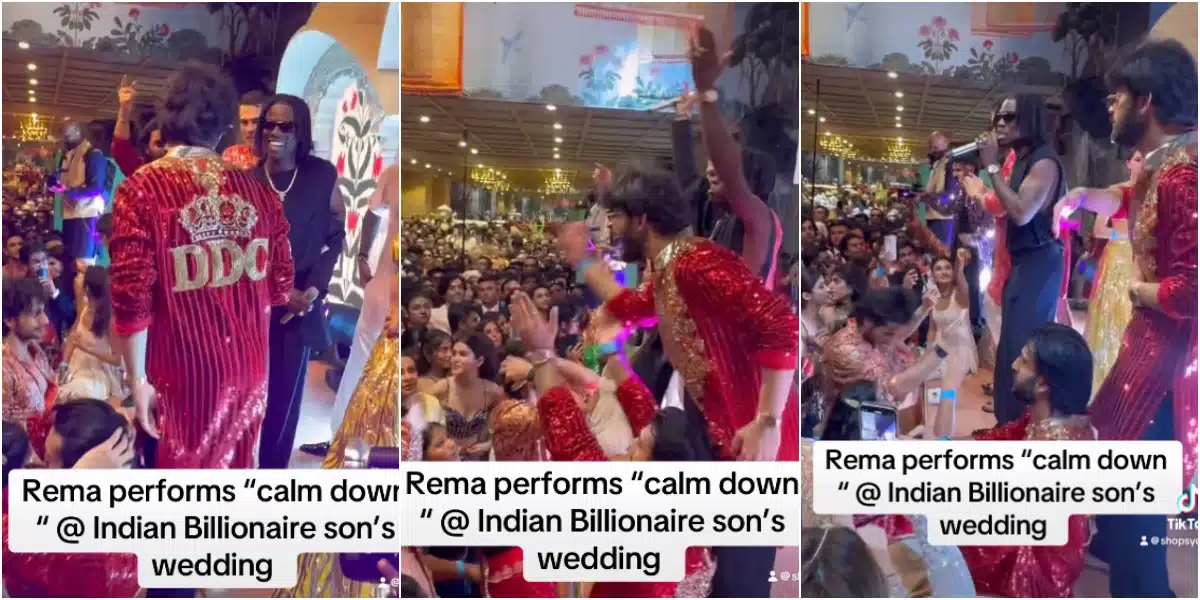 Watch Rema perform 'Calm Down' at Indian billionaire's son's lavish wedding after being paid N4.5 billion