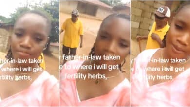 Touching video of caring father-in-law taking daughter-in-law, who is struggling to conceive, to get fertility herbs, stirs emotions online