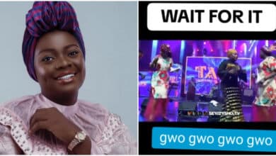 Yinka Alaseyori dragged online for blending 'Gwo Gwo Gwo' melody into church ministration