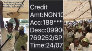 Corps member over the moon as gov. Sanwo-Olu fulfills promise of N100,000 gift, flaunts credit alert