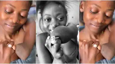 Amputee over the moon as boyfriend proposes to her, flaunts ring online