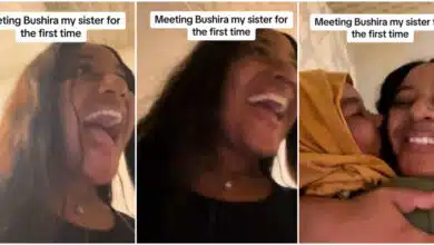Touching moment lady finally meets her biological sister after years apart