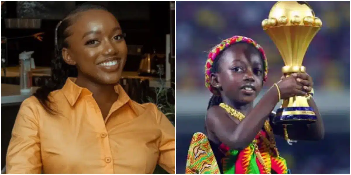 New photo of little girl who carried 2008 AFCON Trophy causes serious buzz