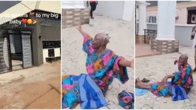 Nigerian grandma's emotional reaction to seeing grandson's house for the first time goes viral