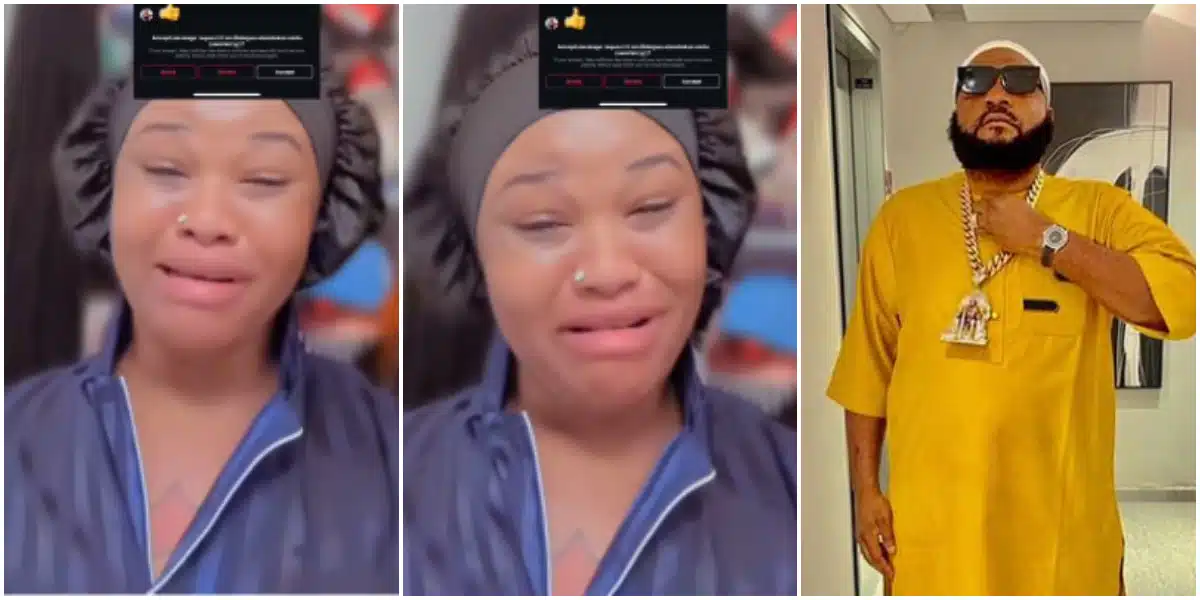 Lady cries out as Sam Larry sends her friend request