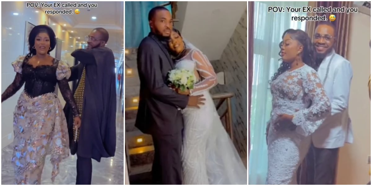 Nigerian lady reconciles with ex-boyfriend after breakup, marries him, shares adorable video