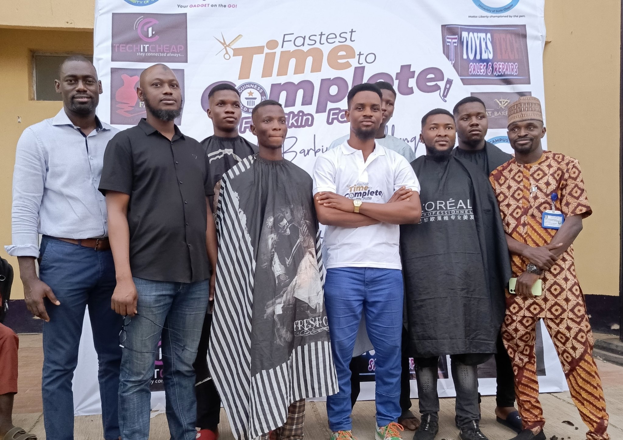UNILORIN 400-level student sets new Guinness World Record in haircutting