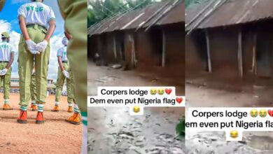Female corper burst into tears as she sees her PPA corpers' lodge