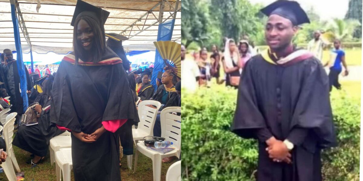 Davido female fan recreates graduation photo