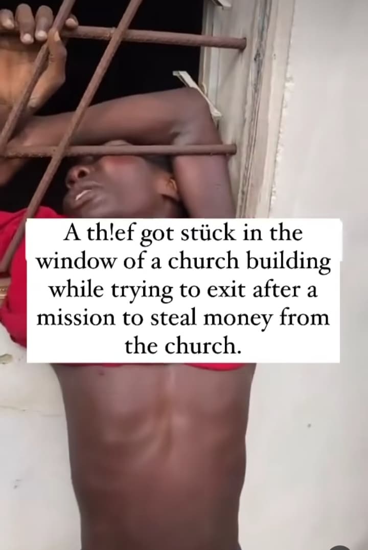 Thief church man burglary stuck money steal