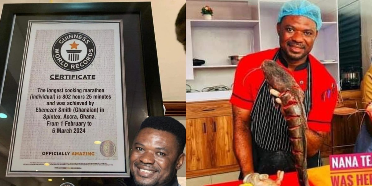 Ghanaian Chef, Smith forges Guinness World Record certificate, fakes an 820-hour Cook-a-Thon