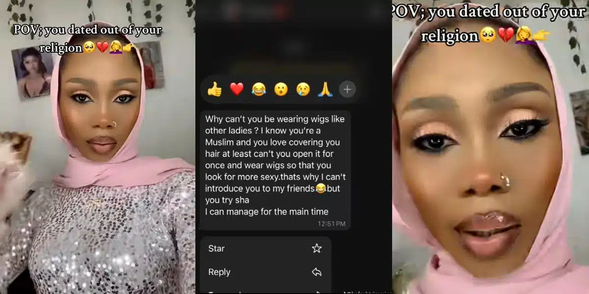 Nigerian lady posts controversial message from boyfriend criticizing her hijab use, sparks online discussion