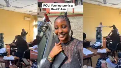 Nigerian lecturer makes female student dance and sing Davido's song in class, rewards her with cash