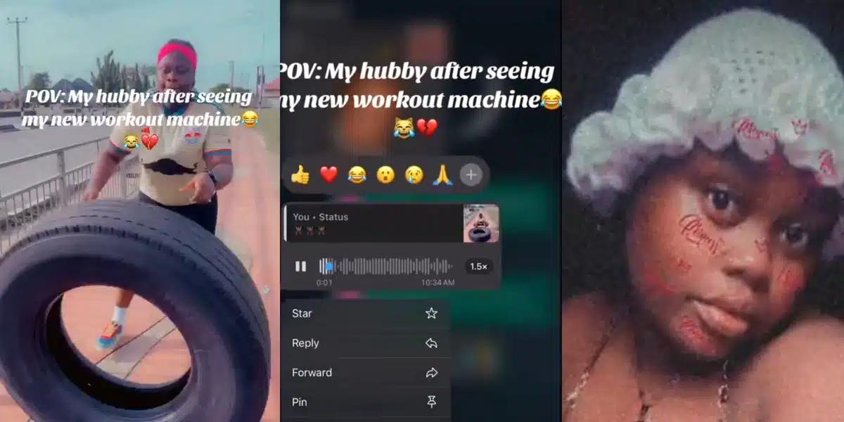 Nigerian wife's new workout style sparks reactions after husband's viral response