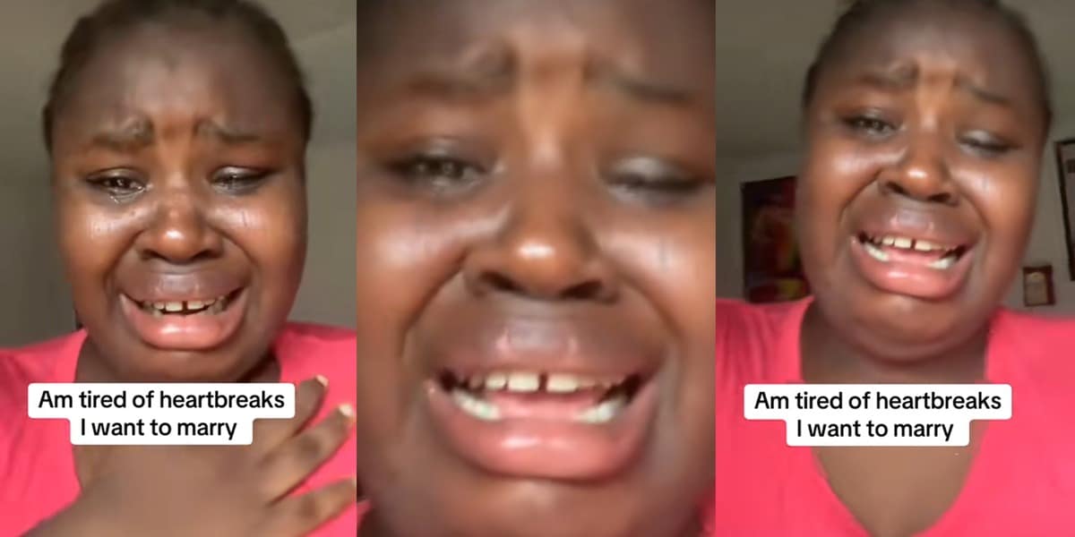 Nigerian woman bursts into tears on TikTok, says she wishes to marry