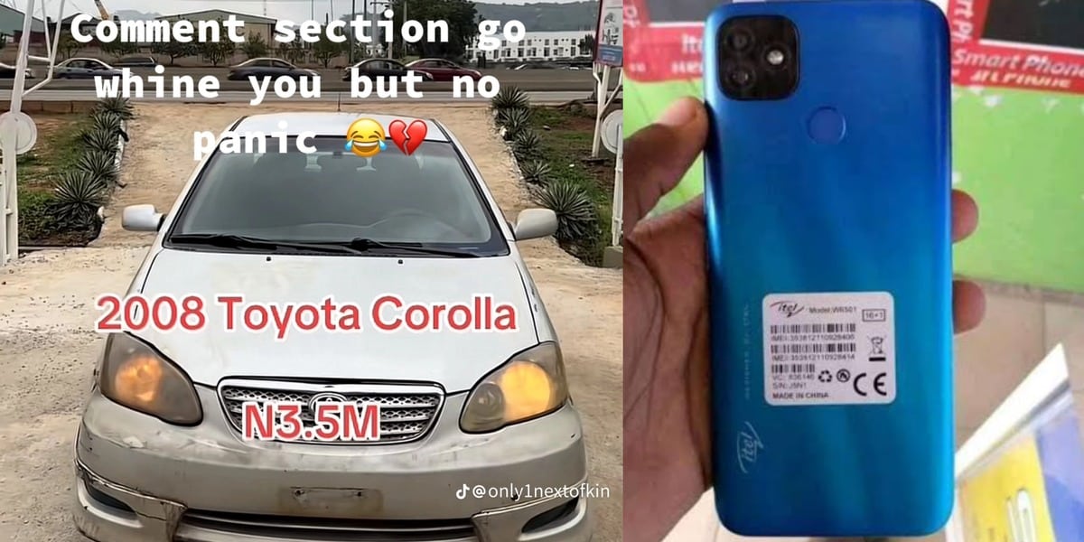 Nigerian man offers Itel P36 for Toyota Corolla worth ₦3.5 million