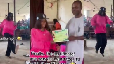 Nigerian lecturer orders student to dance before receiving certificate after winning 'Best Dancer' award
