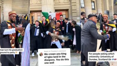 Nigerian man turns Scottish university graduation into epic party