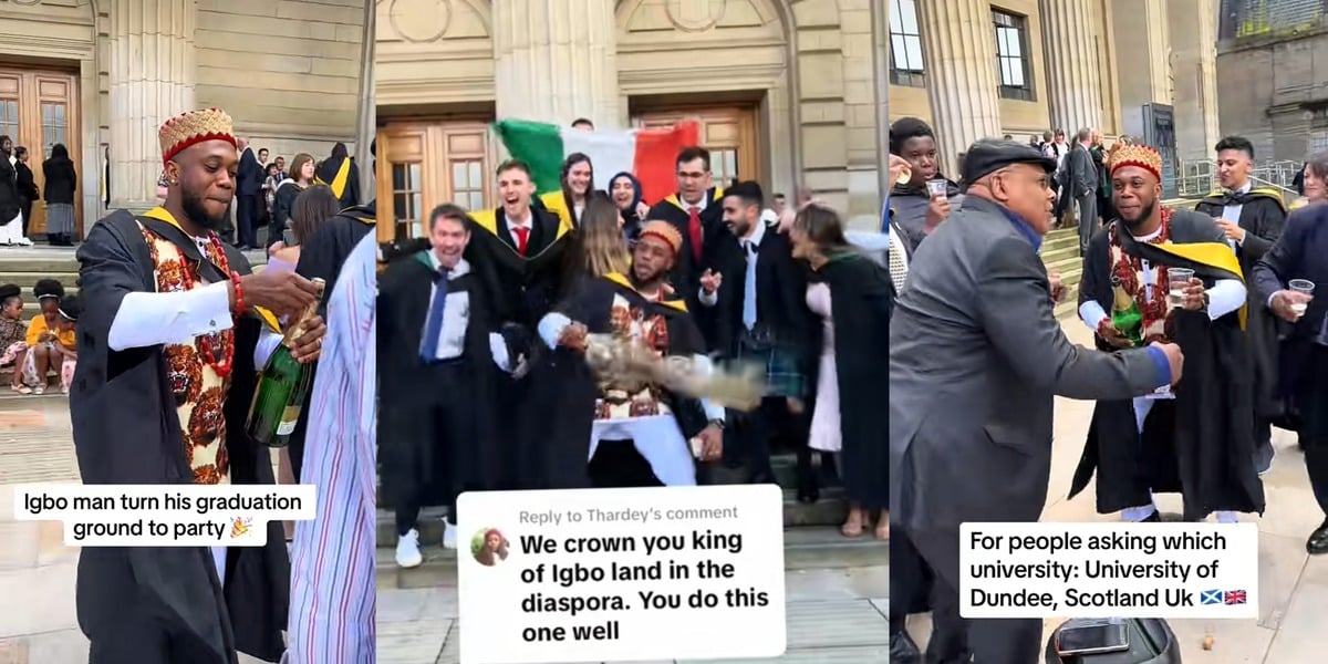 Nigerian man turns Scottish university graduation into epic party