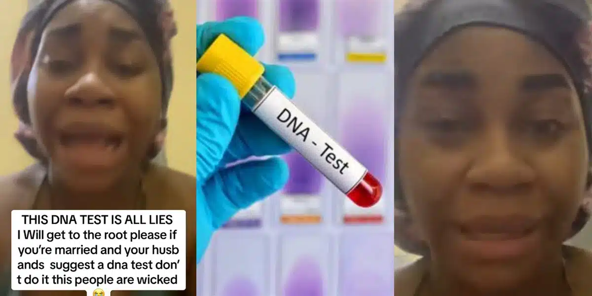 Nigerian woman weeps as hospital allegedly gives husband fake DNA results for 3 kids, vows to evict her