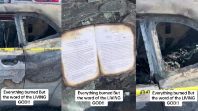 Bible miraculously survives car fire, video goes viral