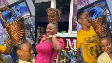 Nigerian lady's unique basket hairstyle captivates social media