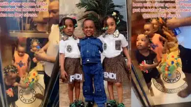 Nigerian man raises kids with silver spoon, installs elevator in his house to ensure they don't experience stress