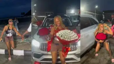 Nigerian lady's joyful reaction to boyfriend's dream car surprise gift goes viral