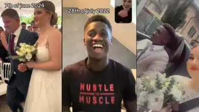 Man's wedding to caucasian girlfriend goes viral on online 