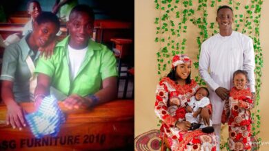 Before and after photos of Nigerian couple as students to parents go viral