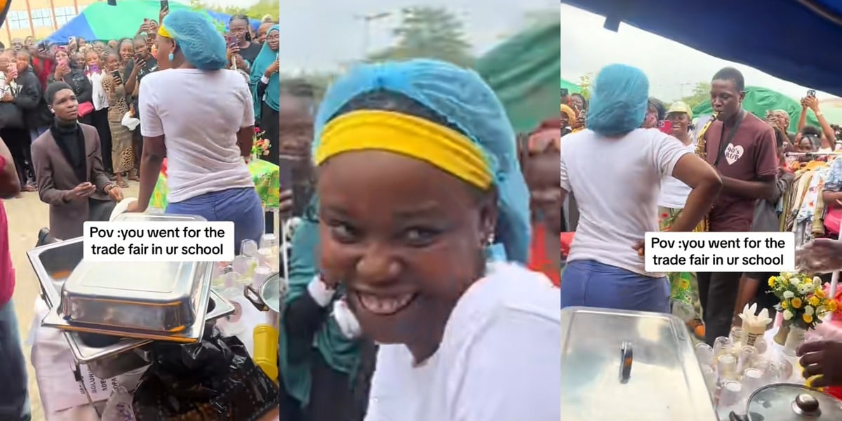 Dramatic scene as Nigerian lady rejects boyfriend’s public marriage proposal at trade center