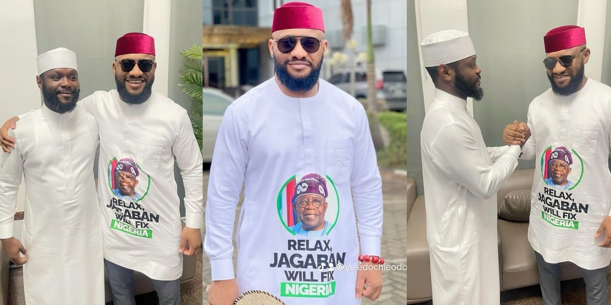 Yul Edochie meets Seyi Tinubu, labels himself 'Asiwaju Boy'