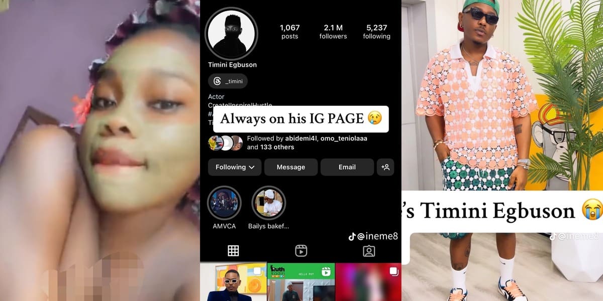 Nigerian lady stalks Timini Egbuson's Instagram, sends love messages and plans birthday surprise