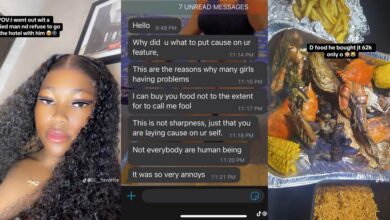 Nigerian lady leaks married man's message after refusing to visit hotel with him following lunch date