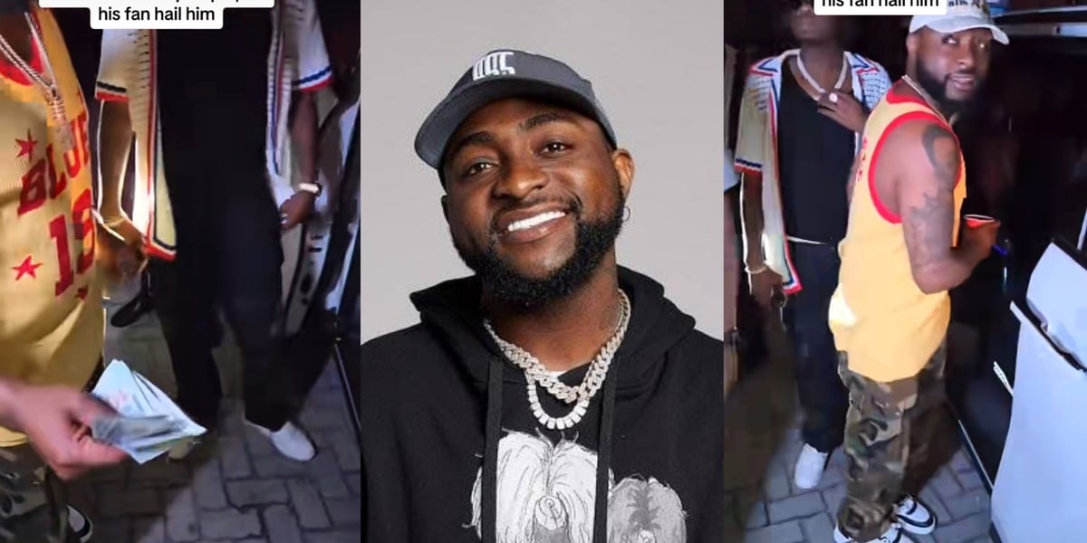 Davido generously gifts 0 to agbero in viral video