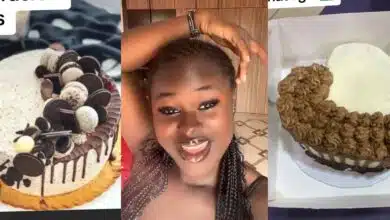 Nigerian lady shares photos of ordered vs received cake