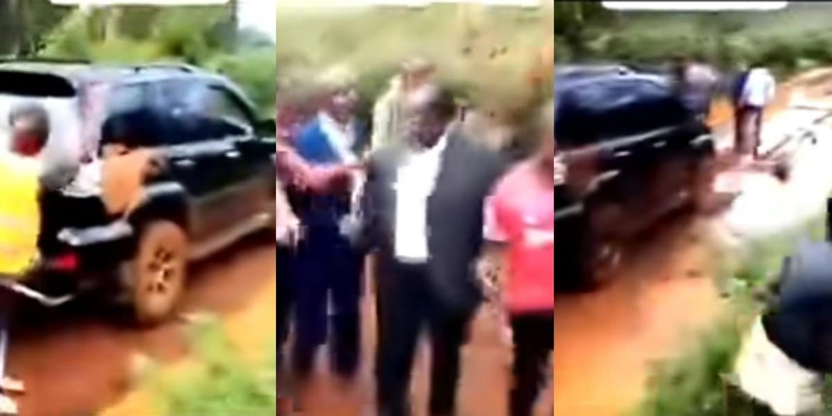 Outrage as Kenyans force politician to walk on muddy road after failing to fix it