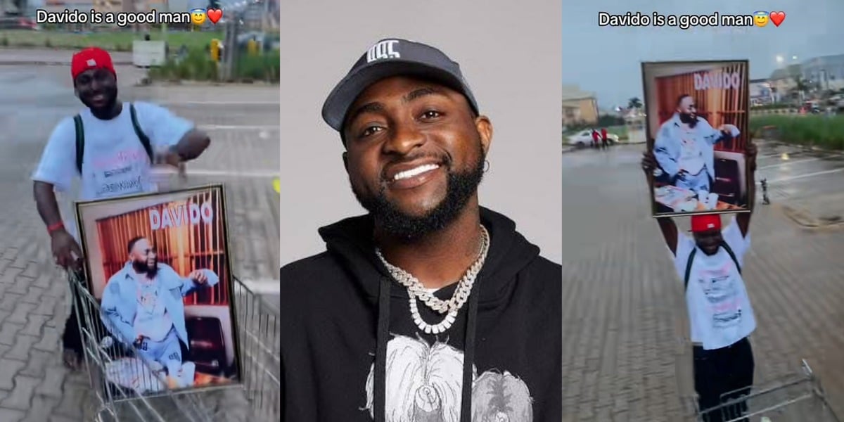 Outrage as Nigerian man hawks Davido portrait, calls him a good man