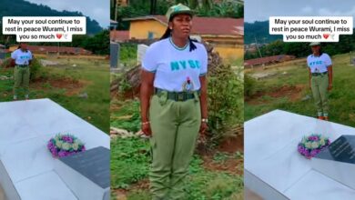 Youth corps member delivers heartfelt final speech at mother’s grave post-NYSC