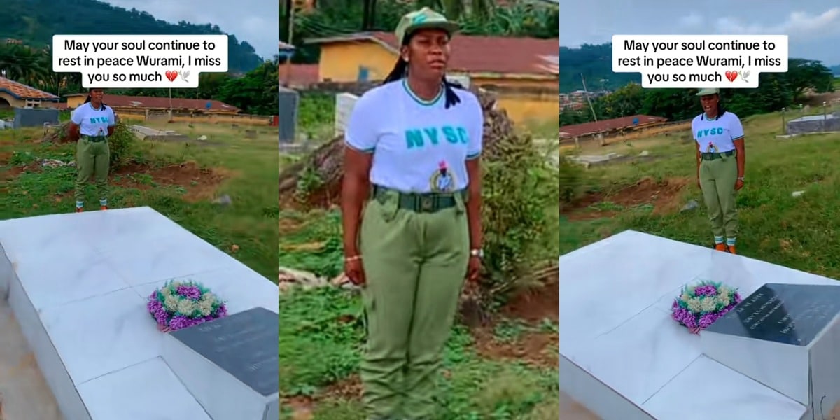 Youth corps member delivers heartfelt final speech at mother’s grave post-NYSC