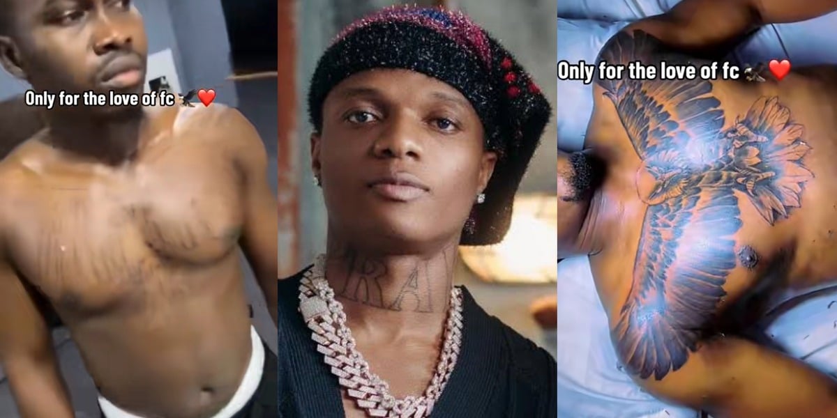 Nigerian man gets permanent bird tattoo to honor Wizkid